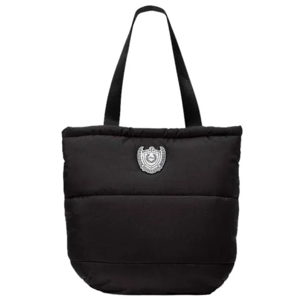 PINK Victoria’s Secret Black Puffer Nylon Zip Top Tote Bag